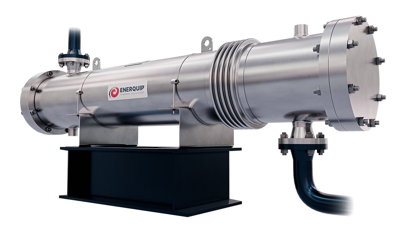 Enerquip Sanitary BEM Shell and Tube Heat Exchanger with a Bellows Expansion Joint