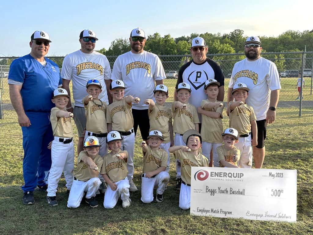 Enerquip’s Employee Match Supports Beggs Youth Baseball