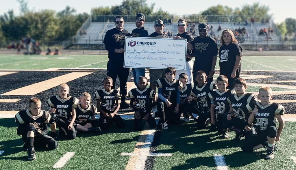 Enerquip Demonstrates Community Commitment with $500 Donation to Beggs Little League Football