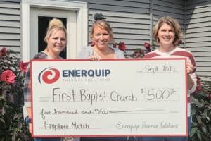 Enerquip’s Employee Match Supports First Baptist Church