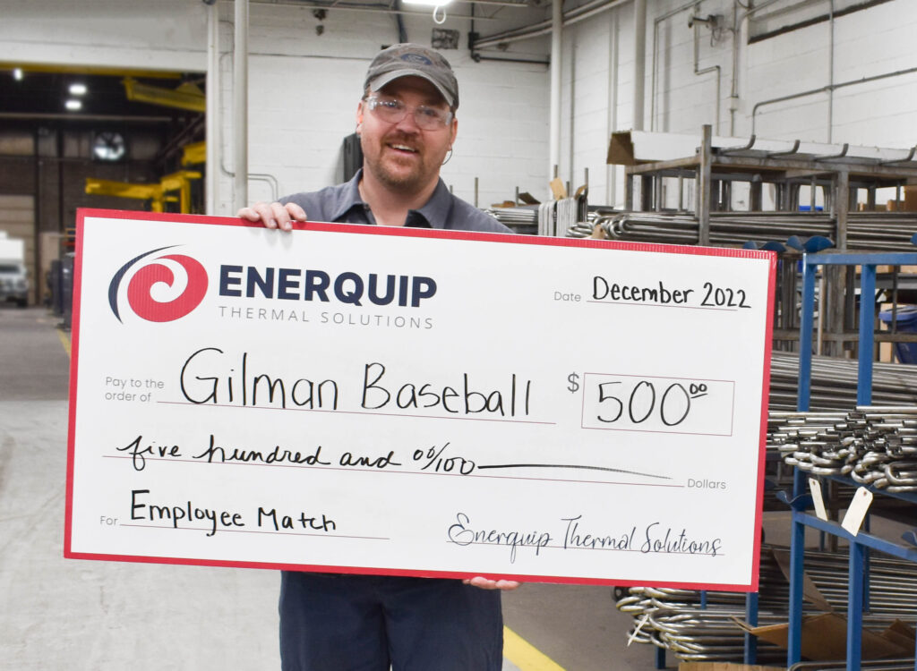 Enerquip’s Employee Match Supports Gilman Baseball