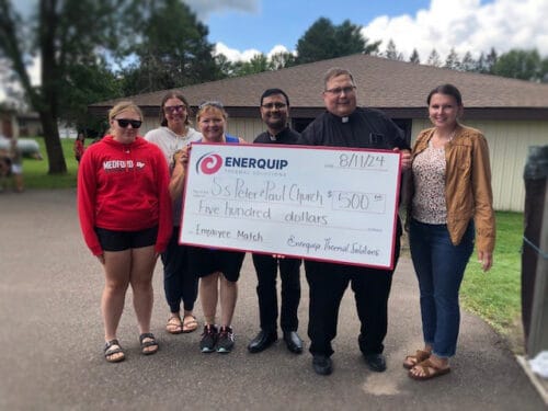 Enerquip Donates $500 to Ss Peter & Paul Catholic Church