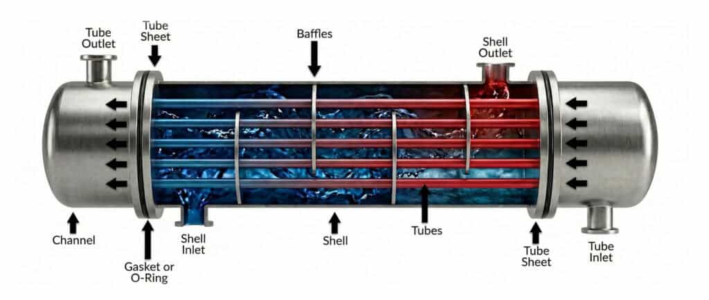 Enerquip Straight Tube Heat Exchanger