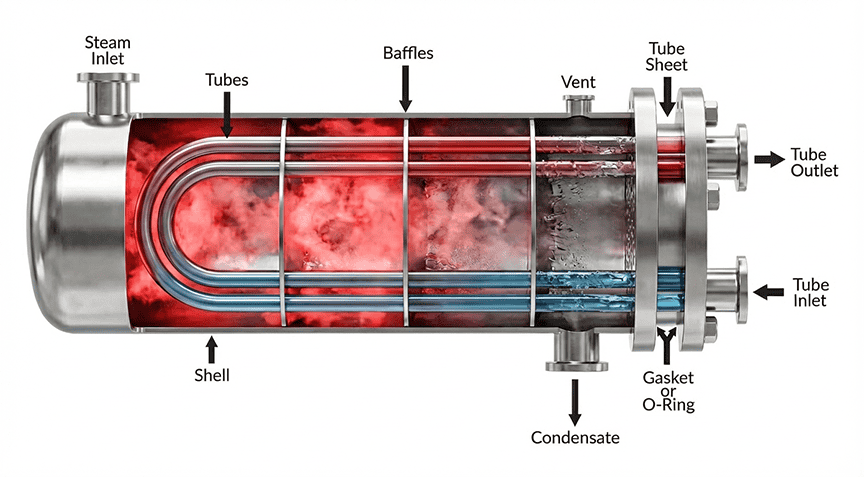 U-Tube Shell and Tube Heat Exchanger