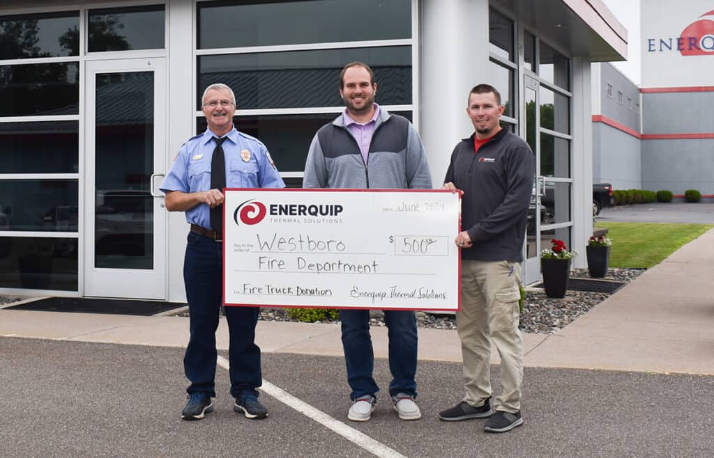 Enerquip Supports Westboro Volunteer Fire Department Enerquip Supports Westboro Volunteer Fire Department