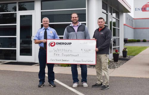 Enerquip donates to Westboro Fire Dept
